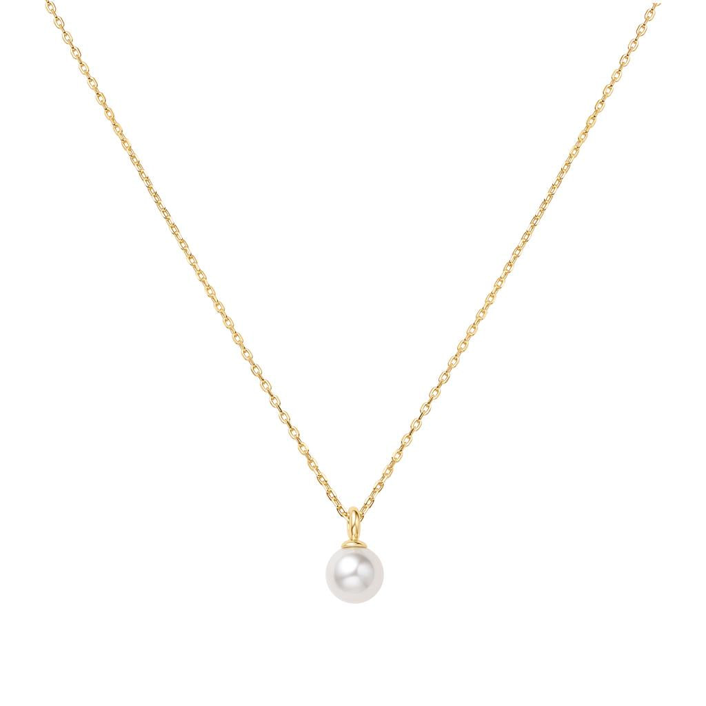 Gold Pearl Drop Pendant Neckla