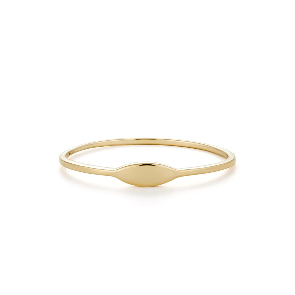 NINA Skinny Oval Signet Ring