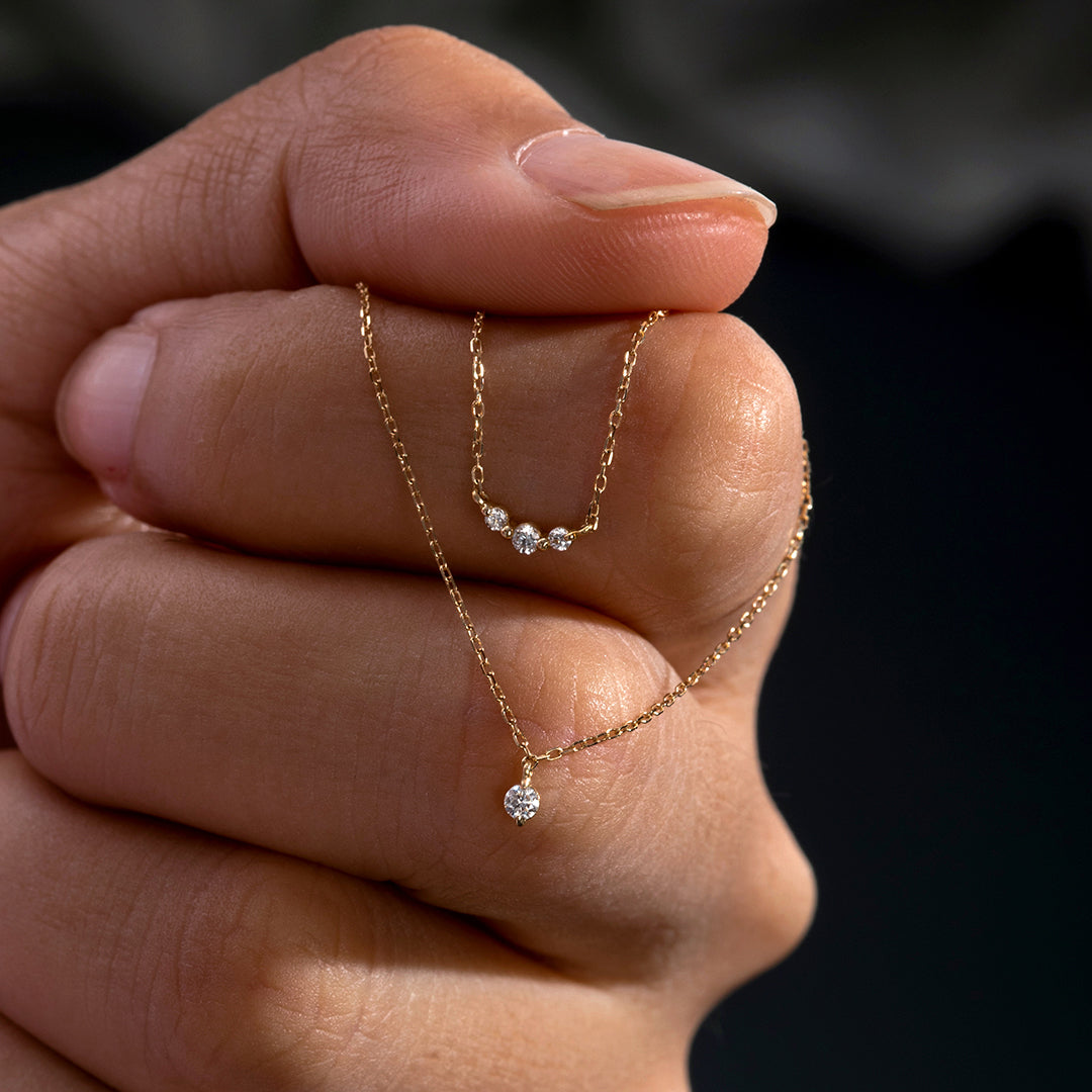 ESME Floating Diamond Solitaire Necklace
