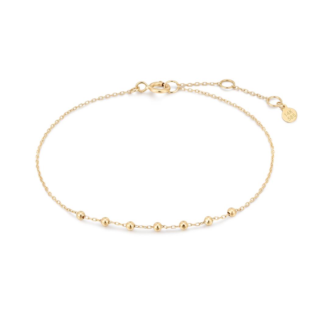 ASTER  14K Gold Beaded Bracele