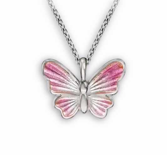 Pink Butterfly Sterling Silver