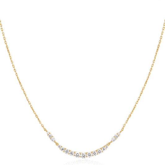 Gold Arc Pav� Necklace