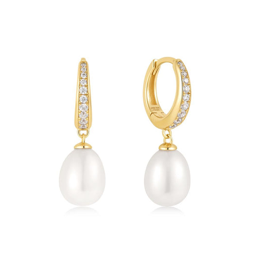 Gold Freshwater Pearl and Whit