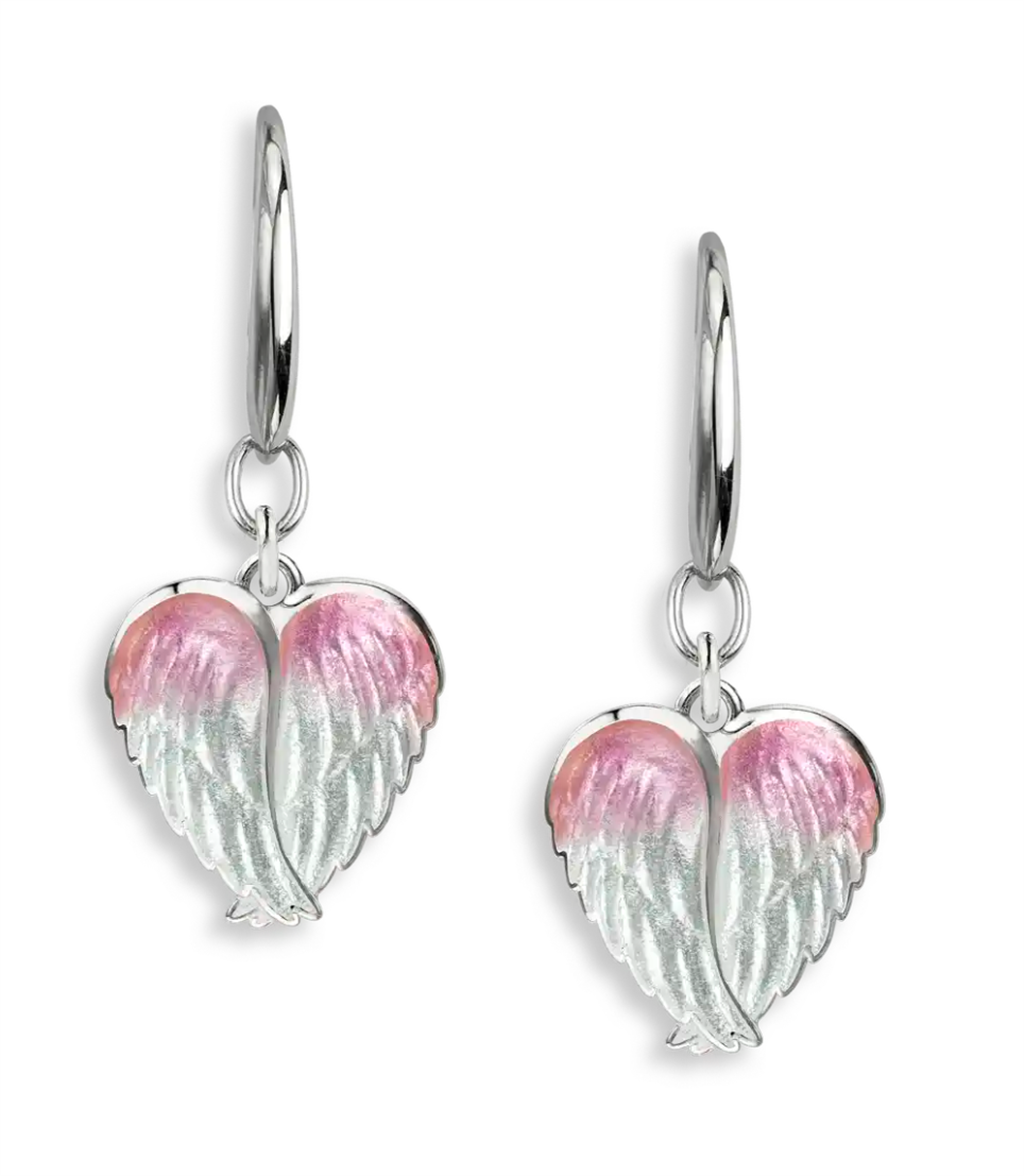 Nicole Barr Angel Wing Enameled Wire Earrings