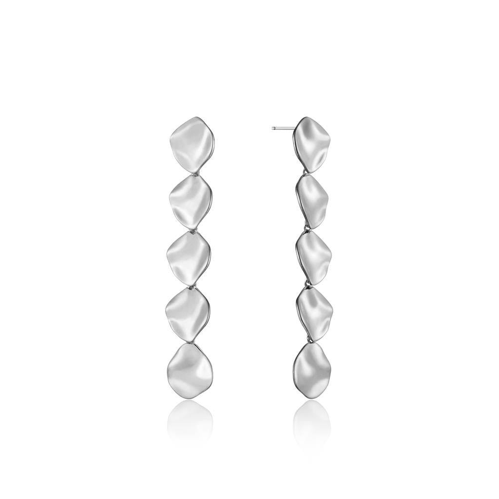 Silver Crush Multiple Discs Drop Earrings