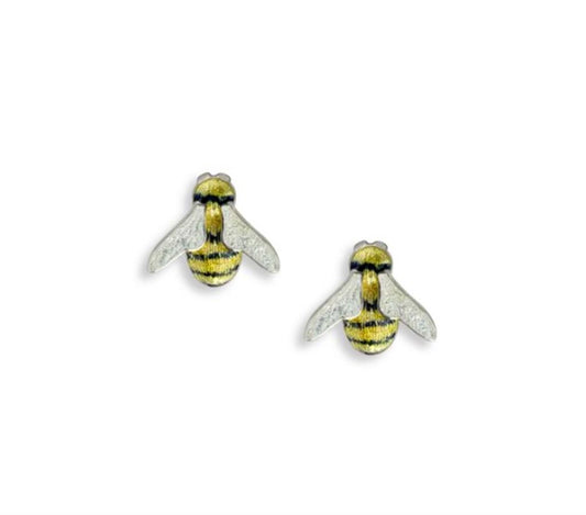 Bee Enameled Earrings