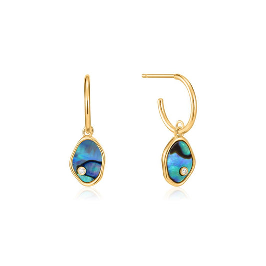 Tidal Abalone Mini Hoop Earrings