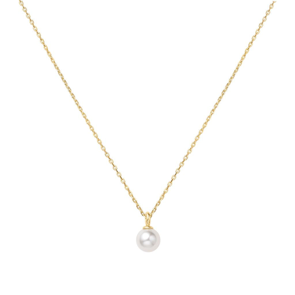 Gold Pearl Drop Pendant Neckla