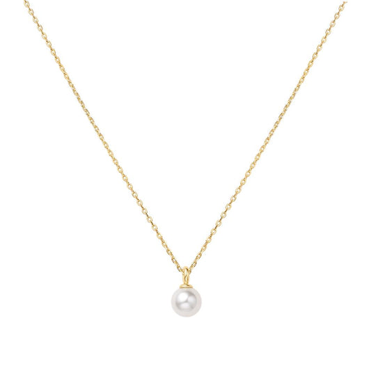 Gold Pearl Drop Pendant Neckla