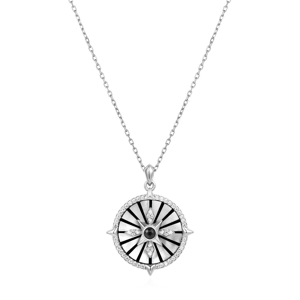 Silver Astrolabe Necklace