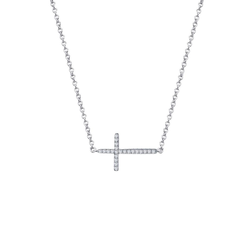 Sideways Cross Necklace