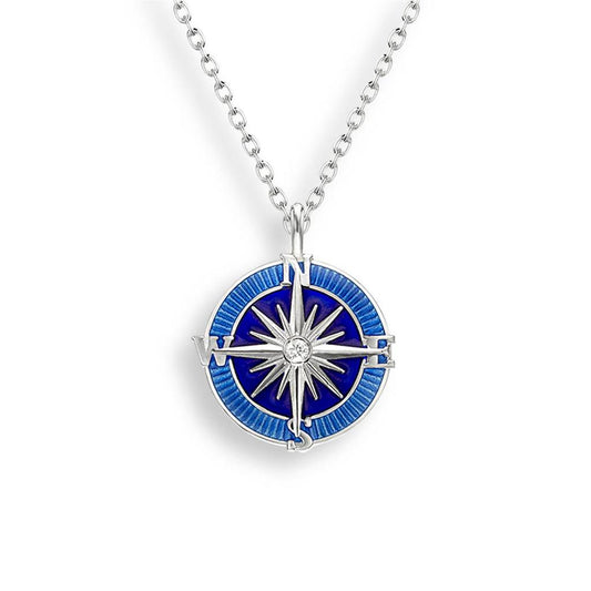 Enameled Compass Necklace