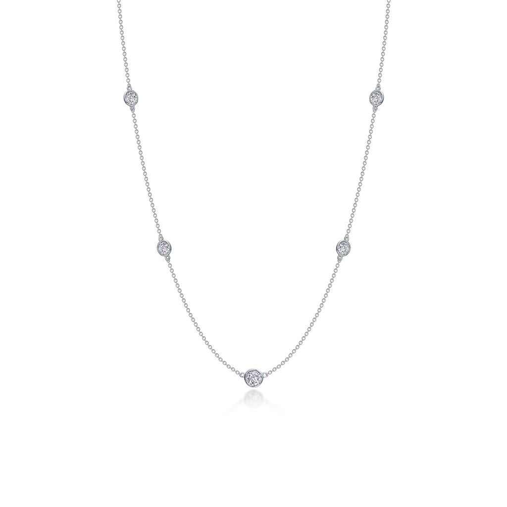 Bezel-Set Station Necklace