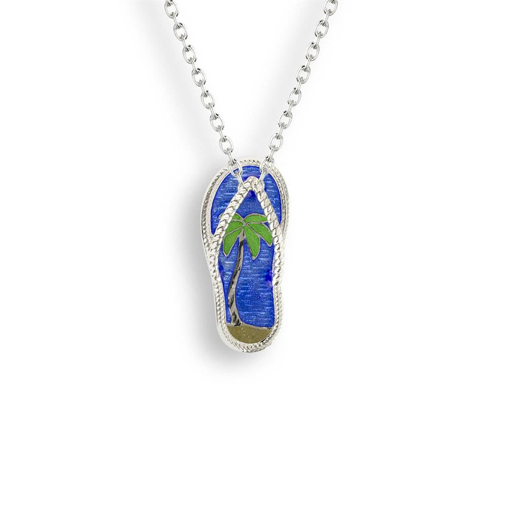 Flip Flip Palm Tree Enameled Necklace