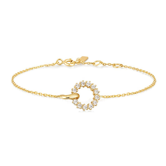 Gold Interlinked Circles Pav�