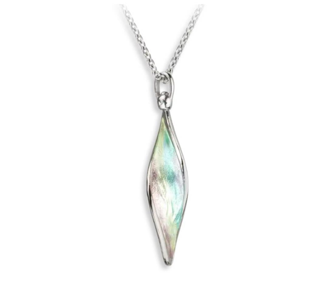 Green Aurora Enameled Necklace