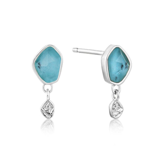 Turquoise Drop Stud Earrings