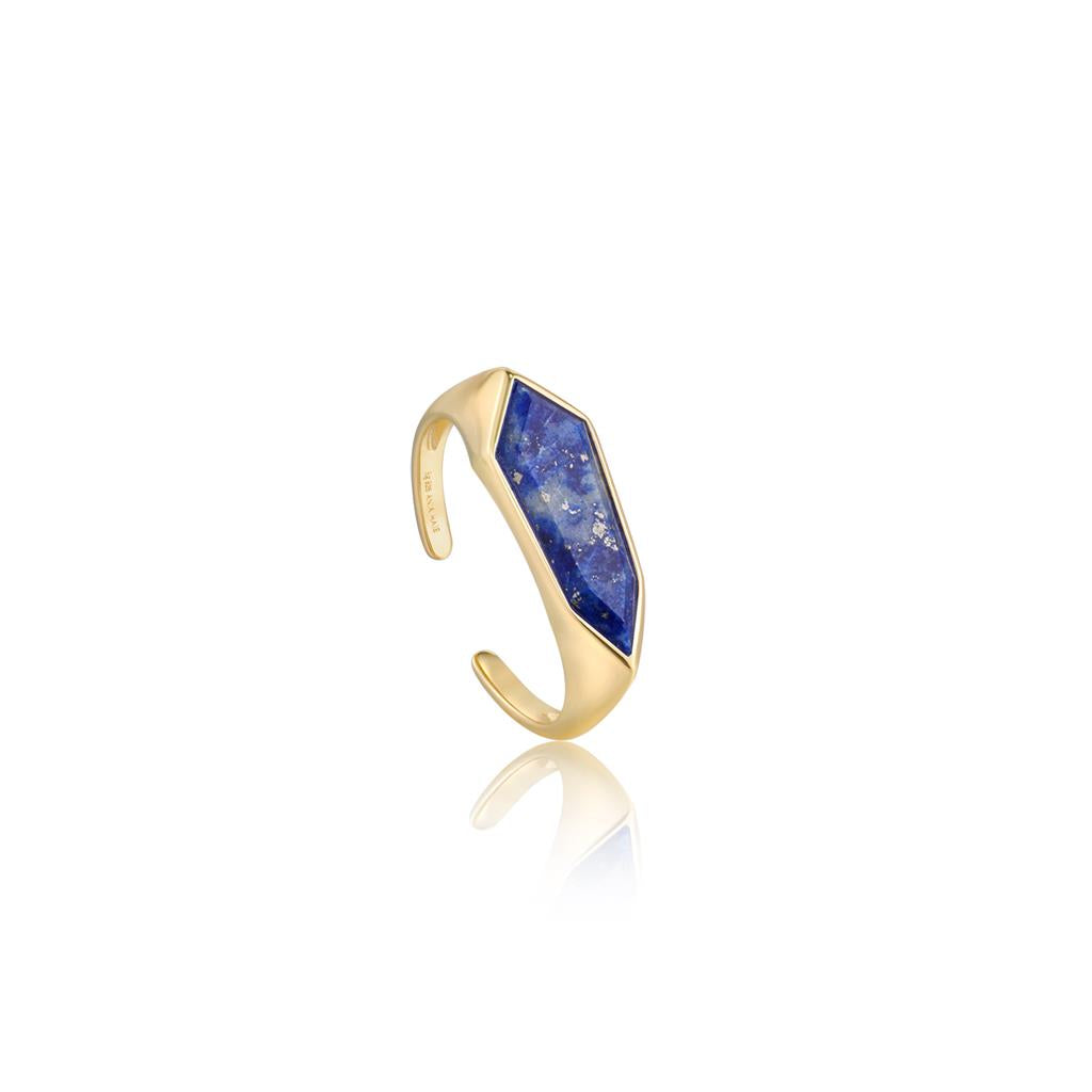 Lapis Emblem Adjustable Ring