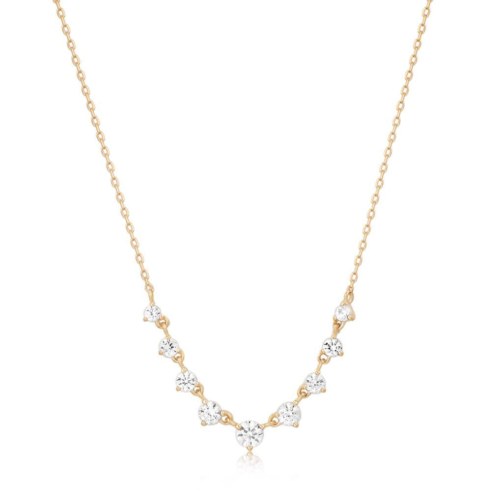 ROSAMUND | Rose Cut White Sapphire Necklace