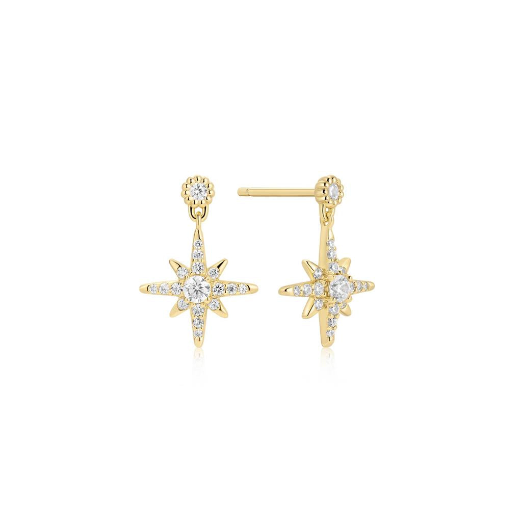 Gold Dangling Nova Star Stud E