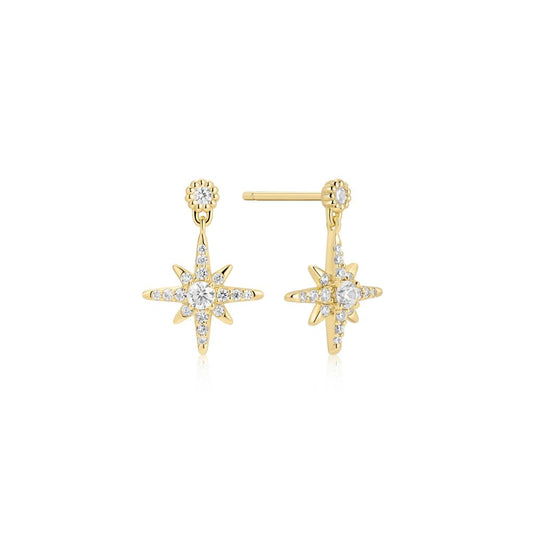 Gold Dangling Nova Star Stud E