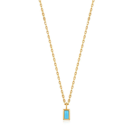 Turquoise Drop Pendant Necklace