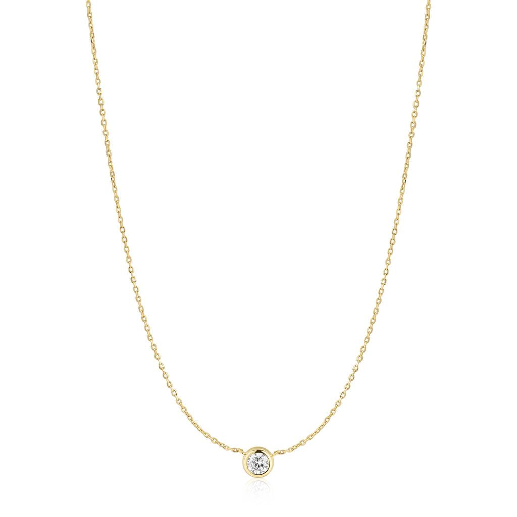 Gold Just You Solitaire Neckla