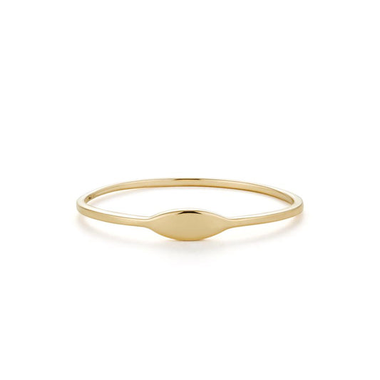 NINA  Skinny Oval Signet Ring