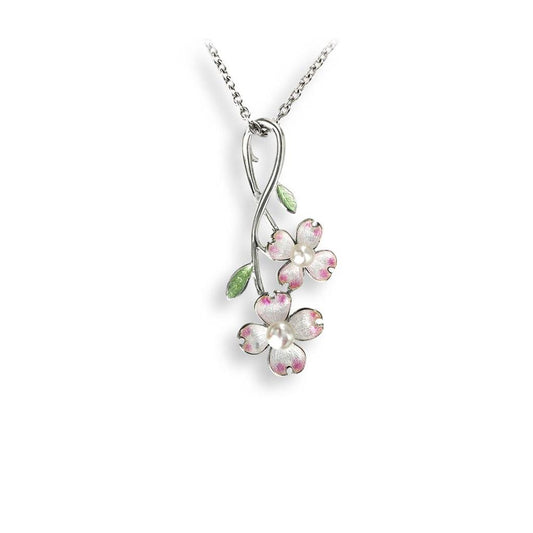 Enameled Dogwood Necklace