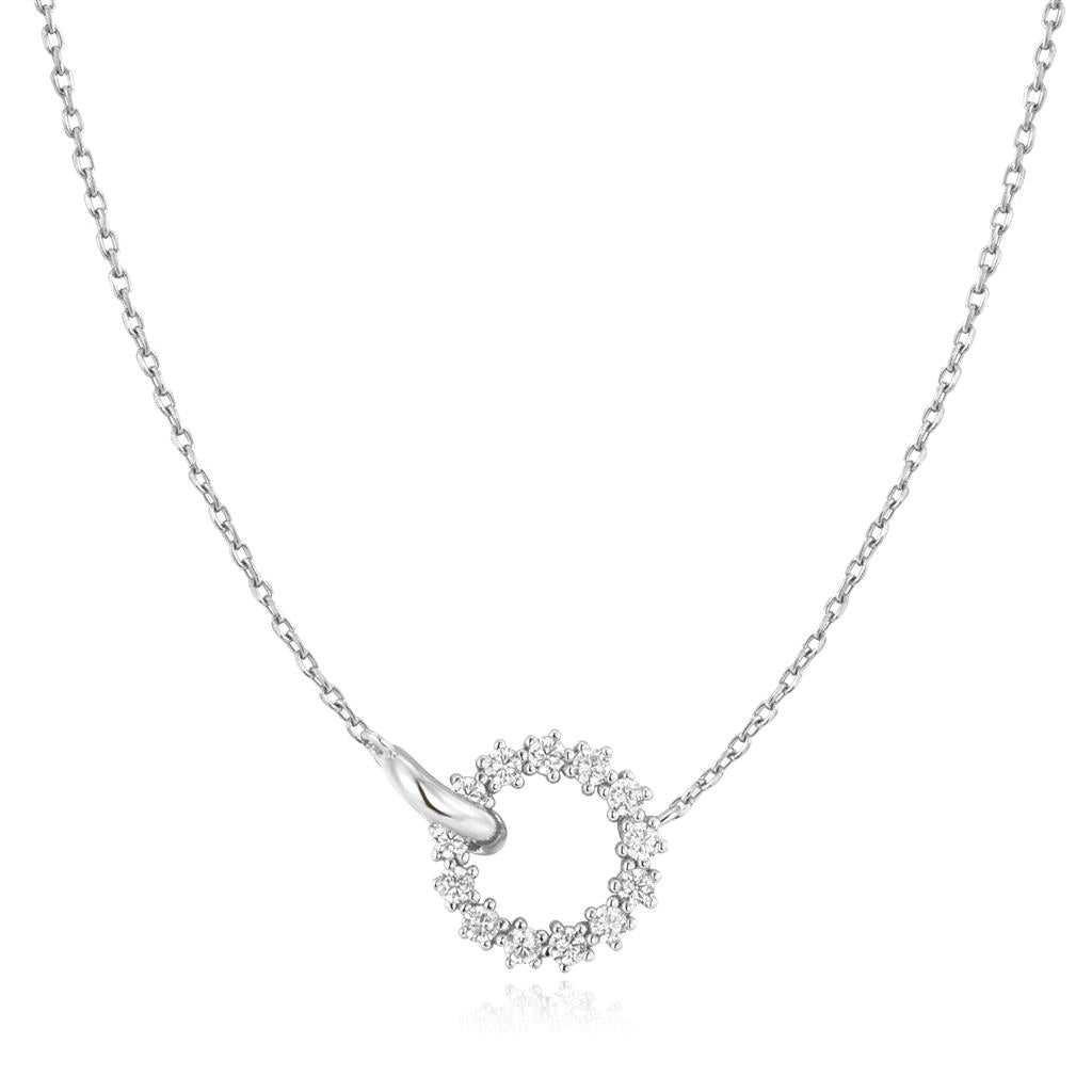 Silver Interlinked Circles Pav