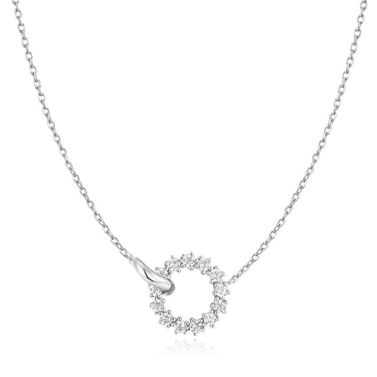 Silver Interlinked Circles Pav