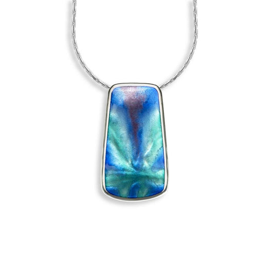 Blue Aurora Enameled Necklace