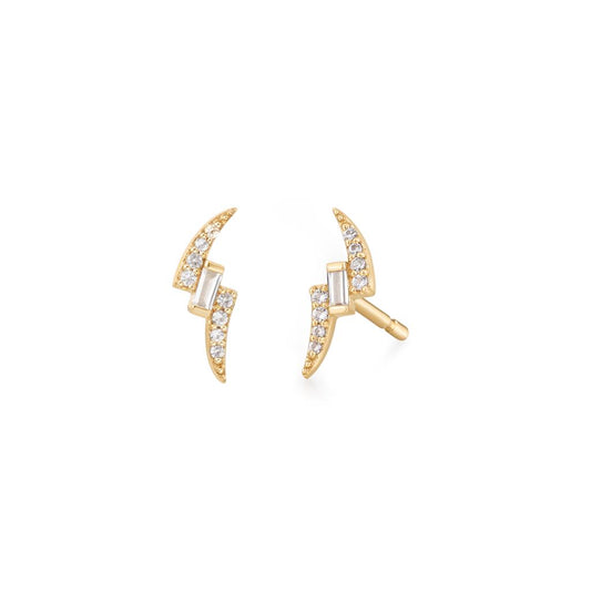 REBEL  White Sapphire Stud Ear