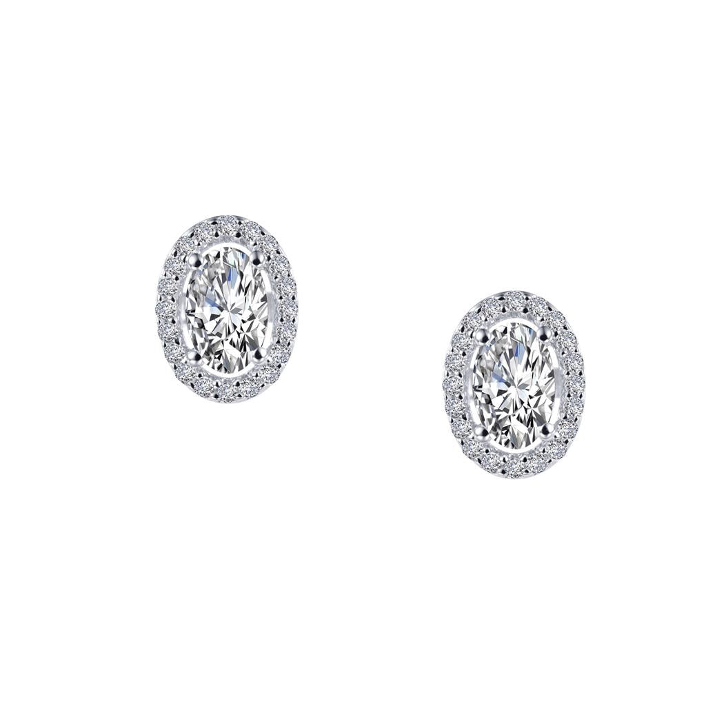 1.26 CTW Halo Stud Earrings