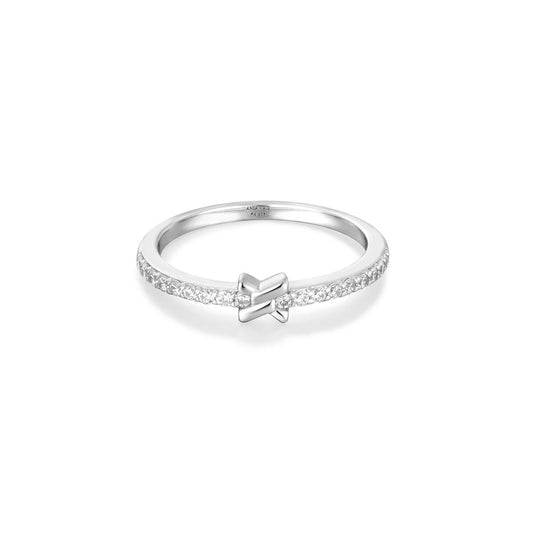 Silver Cross Cubic Zirconia Ri