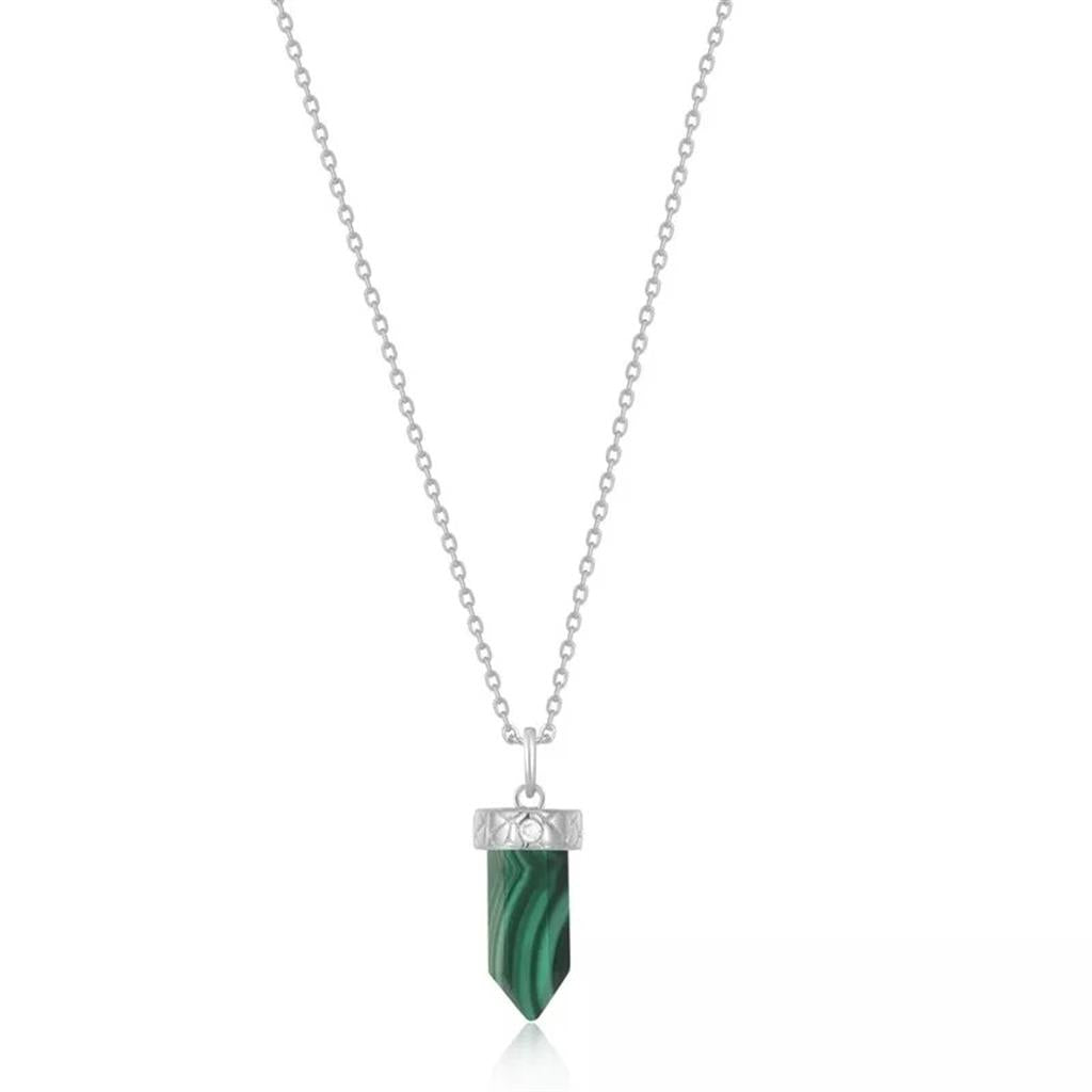 Malachite Point Pendant Necklace