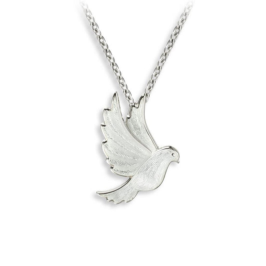 Enameled Dove Necklace