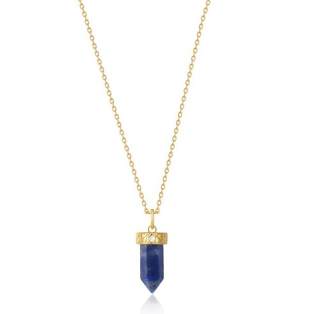 Lapis Point Pendant Necklace