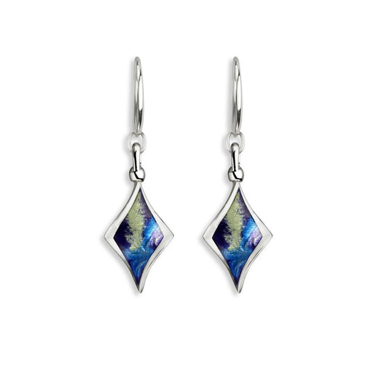 Sterling silver enameled earri