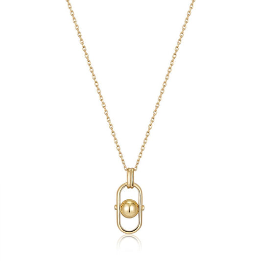 Orb Link Drop Pendant Necklace