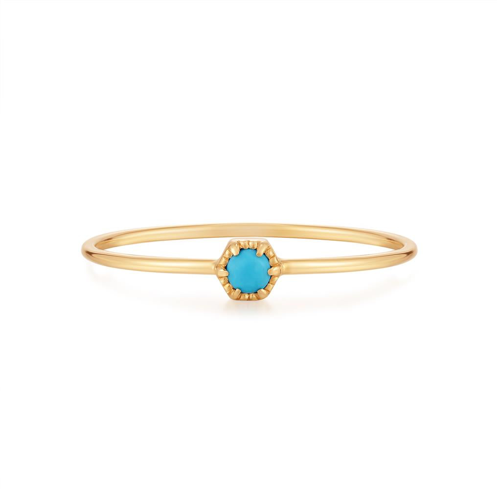 AMINA  Turquoise Solitaire Rin