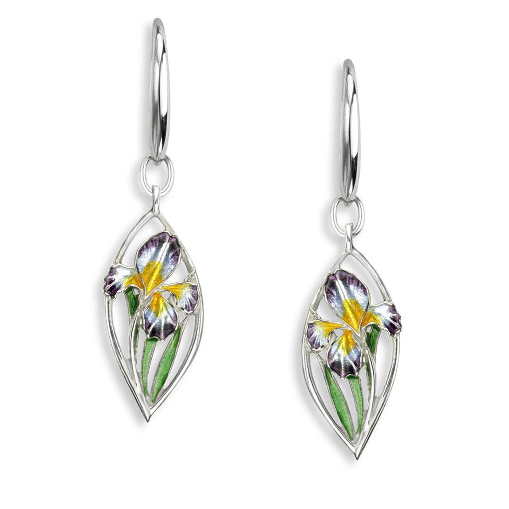 Purple Iris Sterling SIlver Ea